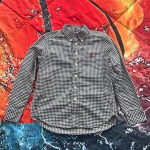 Polo by Ralph Lauren Black and White Checkered Kids Button Down Shirt